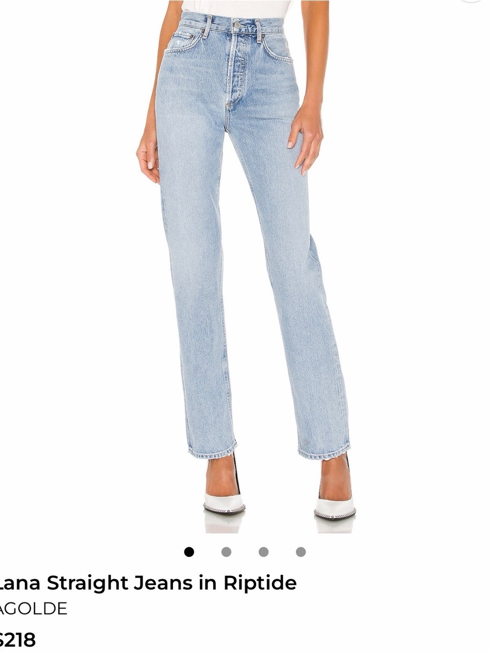 AGOLDE Lana Straight Jeans in Riptide
